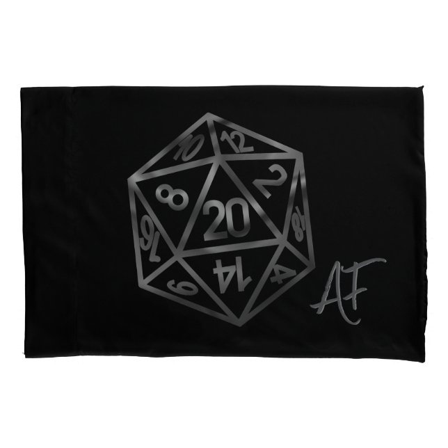 RPG Crit AF | Silver Fantasy Tabletop Gamer Dice (Frente)