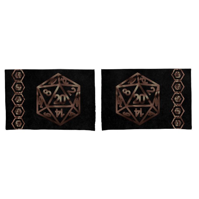 RPG Dice | Copper Fantasy Retro Tabletop PnP Gamer (Frente - conjunto)