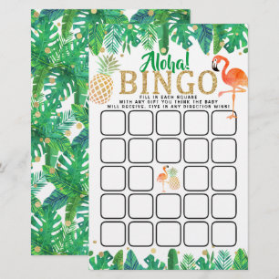 Rpical Summer Beach Luau Boys Chá de fraldas Bingo