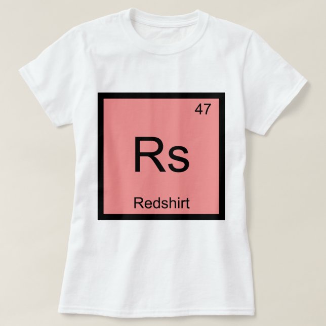 Rs - Camiseta Divertida Símbolo Elemento Químico R (Frente do Design)