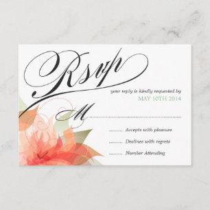 RSVP 2 de luxe florais alaranjados Peachy tomados