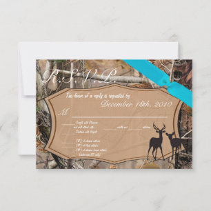 RSVP 3,5x5 Cartão de R.S.V.P. Caçadores Camo Camuflagem