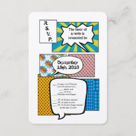 RSVP 3.5x5 Cartão R.S.V.P. História em Quadrinhos Livro