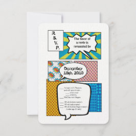 RSVP 3.5x5 Cartão R.S.V.P. Livro de História em Quadrin