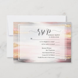 RSVP Abstrato Paint Traço Blush Dourado Carvões