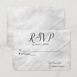 RSVP Abstrato White de Casamento