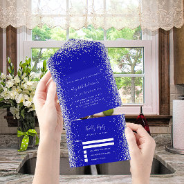 Rsvp - aniversário da brilha de prata azul real