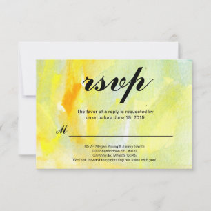 rsvp aquarela abstrata amarela