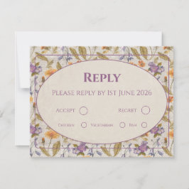 RSVP Aquarela Floral - cartão de anexo