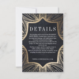 RSVP Art Nouveau faux gold DETAILS inserir cartão