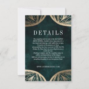 RSVP Art Nouveau faux gold DETAILS inserir cartão
