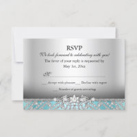RSVP Azul de Diamante Elegante