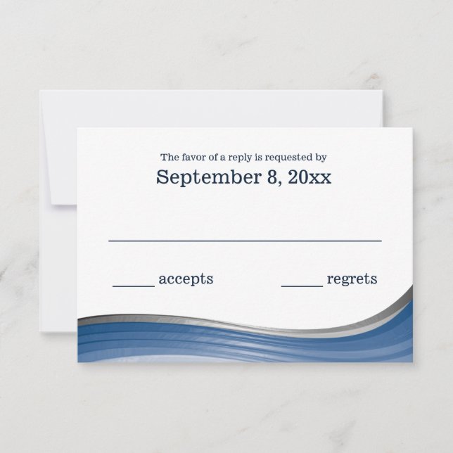 RSVP Azul de Onda de Aço (Frente)