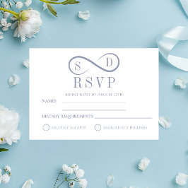 RSVP Azul de Pó Infinito Minimalista