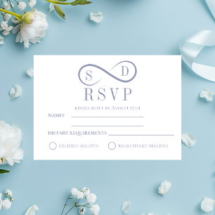 RSVP Azul de Pó Infinito Minimalista