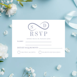 RSVP Azul de Pó Infinito Minimalista