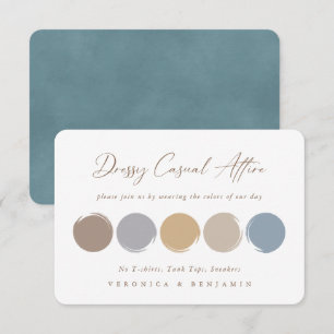 RSVP Azul Dusty, Cinza, Cartão de Paleta de Cor de Casa