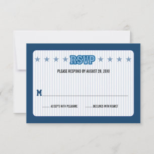 RSVP Bar de Cartão de Comércio Esportivo Mitzvah Respon