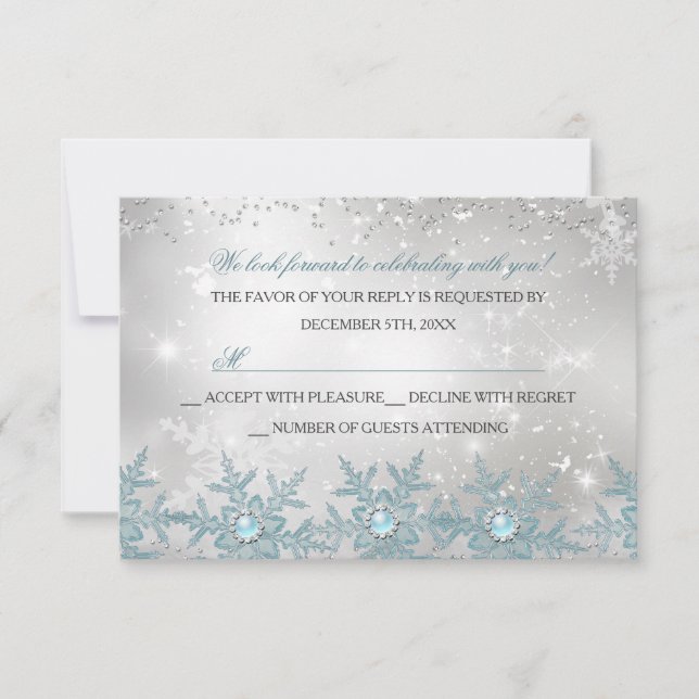 RSVP Blue Pearl Snowflake Festa de Natal (Frente)