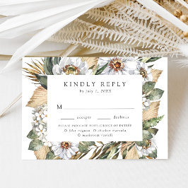 RSVP Boho White Floral & Greenery com opção de ref