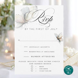 RSVP | Borboleta Pastel de Tinta Abstrata Elegante