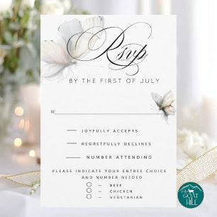 RSVP   Borboleta Pastel de Tinta Abstrata Elegante