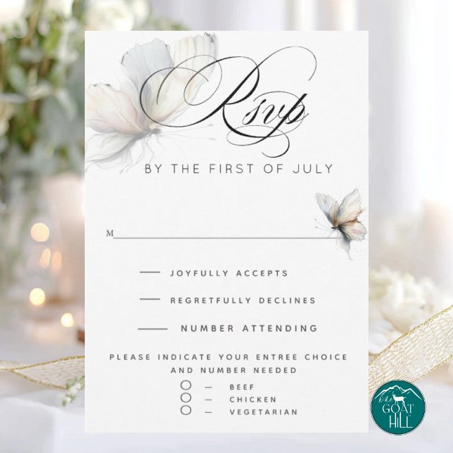 RSVP | Borboleta Pastel de Tinta Abstrata Elegante (Criador carregado)