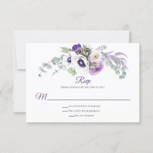 RSVP branco de Lavanda roxa