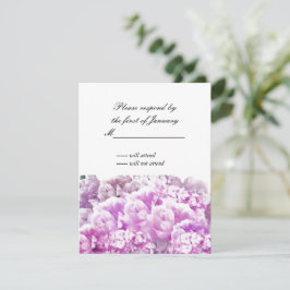 RSVP Buquê Monocromático Rosa de Florais Cartão de Resp