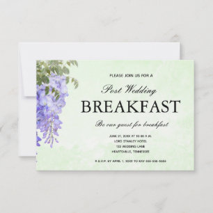 RSVP Café da Manhã Casamento com Wisteria Roxa Aqu