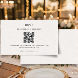 RSVP Cartão Clássico Elegante Minimalista Simples