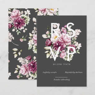 RSVP cartão d'água burgundy