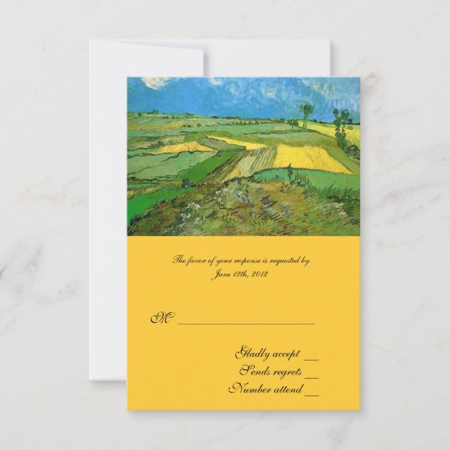 RSVP cartão de aceitação de casamento (Frente)