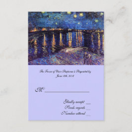 RSVP, cartão de aceitação de casamento, Starry Nig
