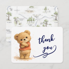 RSVP Cartão de Agradecimento Urso Teddy Fofo