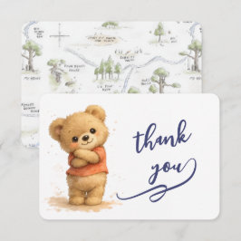 RSVP Cartão de Agradecimento Urso Teddy Fofo