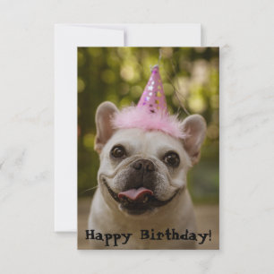 RSVP Cartão de Aniversário do Buldogue Francês