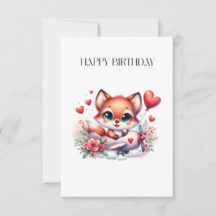 RSVP Cartão de Aniversário do Piloto Raposa