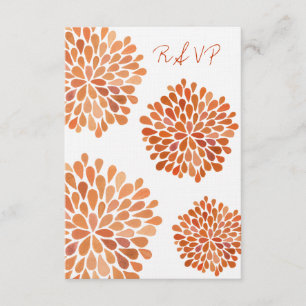 RSVP Cartão de Casamento Floral Floral de Sangue Floral