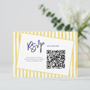 RSVP Cartão de Casamento Moderno com Código QR em Listr