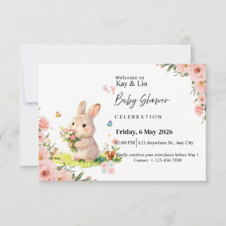 RSVP Cartão de Chá de Bebê Pastel