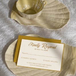 RSVP Cartão de Confirmação de Casamento Botânico em Our