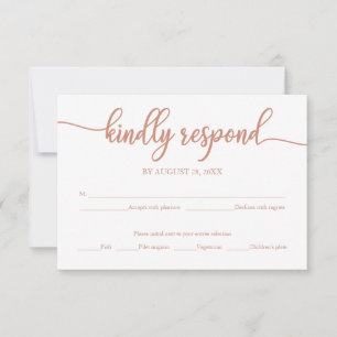 RSVP Cartão de Confirmação de Casamento com Caligrafia 