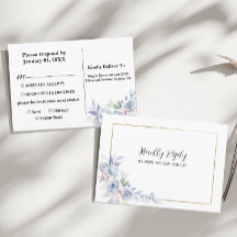 Cartão de Confirmação de Casamento da Lista Floral