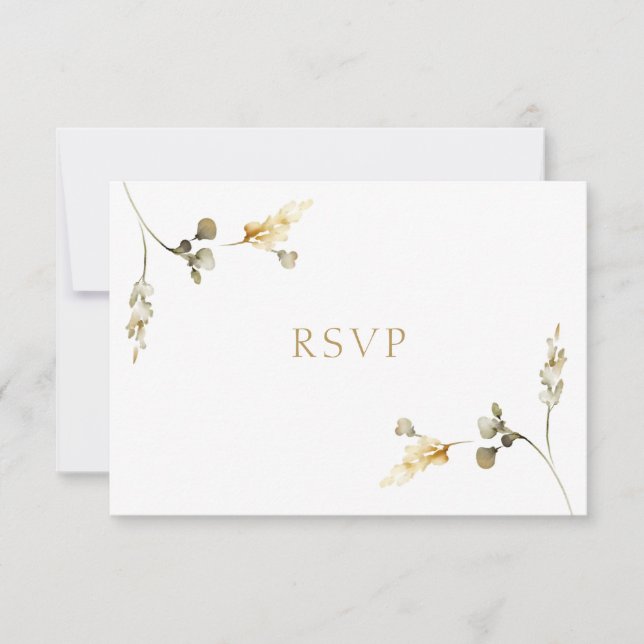 RSVP Cartão de Confirmação de Casamento Elegante (Frente)