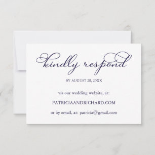 RSVP Cartão de Confirmação de Casamento Online Azul Nav