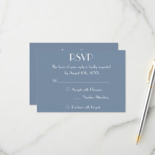 RSVP Cartão de Confirmação de Presença de Casamento Azu