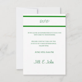 RSVP Cartão de Confirmação de Presença de Casamento em 