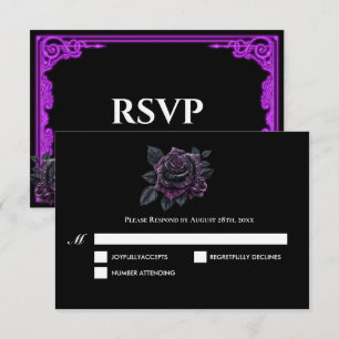 RSVP Cartão de Confirmação de Presença de Casamento Gót