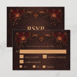 RSVP Cartão de confirmação de presença de casamento gót